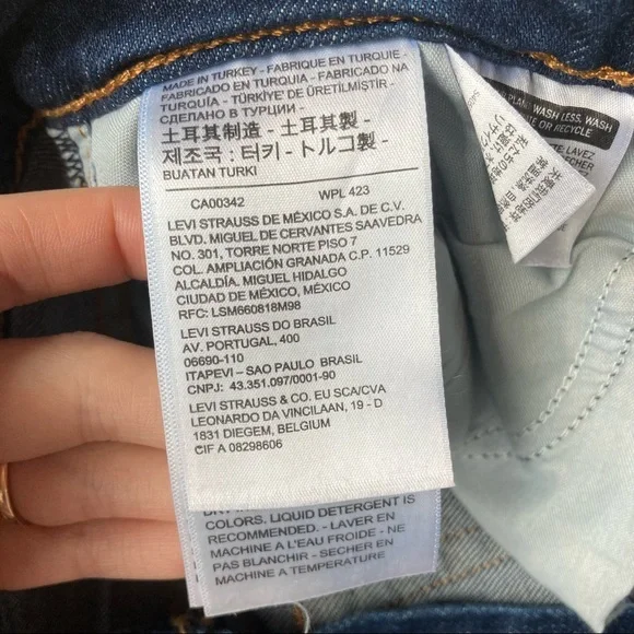 NWOT Levi’s Wedgie Jeans Dark Wash - Picture 8 of 10